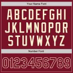 Custom Name and Number Unisex Softball Jersey - Personalized Crimson-Cream Two-Button Design Personalized Crimson Crimson-Cream