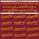 Personalized Authentic Baseball Jersey in Crimson and Gold Colors Personalized Crimson Crimson-Gold Authentic Baseball Jersey