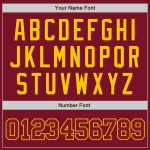 Custom Name Number Authentic Baseball Jersey - Personalized Crimson Crimson-Gold Team Jersey Personalized Crimson Crimson-Gold
