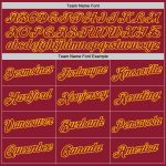 Custom Name and Number Performance T-Shirt in Crimson-Gold - Personalized Team Apparel Personalized Crimson Crimson-Gold