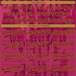 Custom Name and Number Authentic Baseball Jersey - Personalized Crimson & Old Gold 3D Pattern Design Personalized Crimson