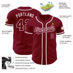 Personalized Baseball Jersey with Custom Name and Number - Crimson Crimson-White Authentic Team Apparel Personalized Crimson