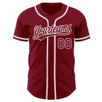 Personalized Crimson and White Baseball Jersey - Custom Stadium Apparel Personalized Crimson Crimson-White Baseball Jersey