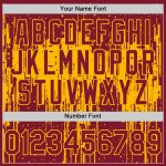 Personalized 3D Dripping Splatter Art Baseball Jersey in Crimson Gold Personalized Crimson Gold 3D Dripping Splatter Art