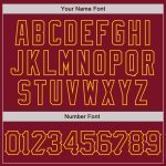Custom Name Number Baseball Jersey - Personalized 3D Pattern Crimson Gold Abstract Splatter Grunge Art Design Personalized