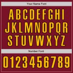 Personalized Authentic Baseball Jersey in Crimson Gold and Black Personalized Crimson Gold-Black Authentic Baseball Jersey