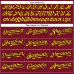 Personalized Custom Baseball Jersey with Name and Number in Crimson Gold-Black - Authentic Team Apparel Personalized Crimson