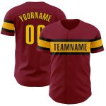 Custom Crimson Gold Black Baseball Jersey for Adults - Personalized Sports Apparel Personalized Crimson Gold-Black Baseball