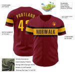 Custom Crimson Gold Black Baseball Jersey for Adults - Personalized Sports Apparel Personalized Crimson Gold-Black Baseball