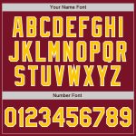 Custom Name Number Authentic Split Fashion Baseball Jersey Crimson Gold Gray Personalized Crimson Gold-Gray Authentic Split