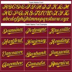 Personalized Authentic Baseball Jersey in Crimson Gold and Navy Personalized Crimson Gold-Navy Authentic Baseball Jersey