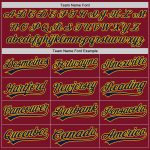 Custom Name Number Baseball Jersey - Personalized Crimson Gold Navy Authentic Team Jersey Personalized Crimson Gold-Navy