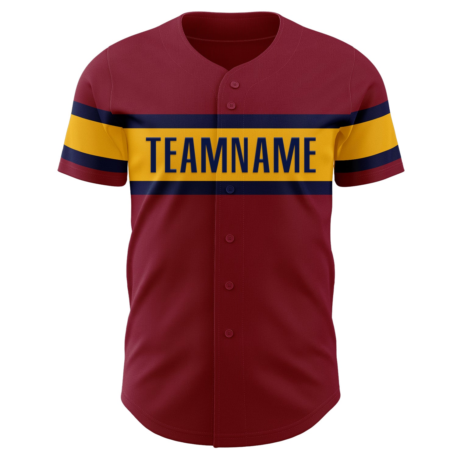 Personalized Crimson Gold-Navy Baseball Jersey 3 Custom Crimson Gold-Navy Baseball Jersey for Men, Women, Kids - Personalized Sports Apparel Personalized Crimson Gold-Navy - Image 2