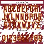 Personalized Unisex Softball Jersey - Crimson Gold-White 3D Abstract Sharp Shape, Two-Button Design Personalized Crimson