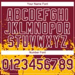 Personalized 3D Abstract Splash Grunge Art Baseball Jersey in Crimson Gold-White Personalized Crimson Gold-White 3D Abstract