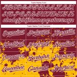 Personalized 3D Abstract Splash Grunge Art Baseball Jersey in Crimson Gold-White Personalized Crimson Gold-White 3D Abstract