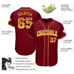 Custom Name and Number Baseball Jersey - Personalized Crimson Gold-White Authentic Drift Fashion Team Jersey Personalized