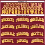 Custom Name and Number Baseball Jersey - Personalized Crimson Gold-White Authentic Drift Fashion Team Jersey Personalized
