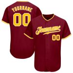 Custom Baseball Jersey in Crimson, Gold, and White - Personalized Sports Apparel Personalized Crimson Gold-White Baseball