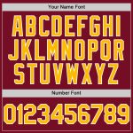 Personalized Baseball Jersey - Crimson Gold-White Sleeveless Style 2 Personalized Crimson Gold-White Sleeveless Baseball