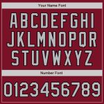 Personalized Crimson Gray Black Bomber Varsity Letterman Jacket Full-Snap Personalized Crimson Gray-Black Bomber Full-Snap