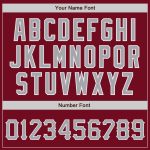 Custom Baseball Jersey in Crimson Gray and White for Adults - Size 2 Personalized Crimson Gray-White Baseball Jersey 2
