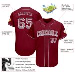 Personalized Crimson Gray White Drift Baseball Jersey for Trendy Fans Personalized Crimson Gray-White Drift Fashion Baseball