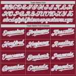 Personalized Crimson Gray-White Baseball Jersey for Custom Sports Apparel Personalized Crimson Gray-White Line Baseball Jersey