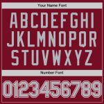 Personalized Baseball Jersey in Crimson Gray White - Sleeveless Design, Custom Name/Number Personalized Crimson Gray-White