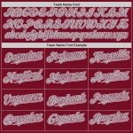 Personalized Baseball Jersey in Crimson Gray White - Sleeveless Design, Custom Name/Number Personalized Crimson Gray-White