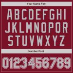Personalized Unisex Softball Jersey - Crimson Gray-White Two-Button Style Personalized Crimson Gray-White Two-Button Unisex