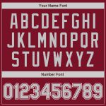 Personalized Unisex Softball Jersey - Crimson Gray-White Two-Button Design Personalized Crimson Gray-White Two-Button Unisex