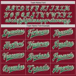 Personalized Two Tone Bomber Jacket in Crimson Kelly Green Cream - Full-Snap Varsity Letterman Style Personalized Crimson