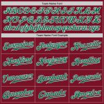 Custom Name & Number Baseball Jersey - Personalized Authentic Crimson Kelly Green-White Team Jersey Personalized Crimson