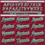 Personalized Crimson Green White Varsity Letterman Bomber Jacket - Full Snap Design Personalized Crimson Kelly Green-White
