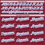 Custom Baseball Jersey with Personalized Name and Number - Crimson Light Blue-White Line Design Personalized Crimson Light
