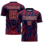 Personalized Soccer Jersey - Crimson Navy-City Cream Sublimation Uniform Personalized Crimson Navy-City Cream Sublimation