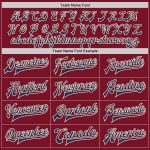 Personalized Two-Tone Varsity Letterman Bomber Jacket - Crimson Navy-Cream Full-Snap Style Personalized Crimson Navy-Cream