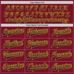 Custom Name Number Two Tone Bomber Varsity Letterman Jacket Crimson Navy Cream Gold Full-Snap Personalized Crimson Navy Cream-Gold