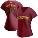 Personalized American Flag Baseball Jersey, Crimson Navy Gold Style, Fashion Design Personalized Crimson Navy-Gold American