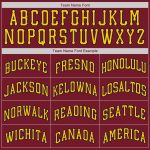 Personalized American Flag Baseball Jersey, Crimson Navy Gold Style, Fashion Design Personalized Crimson Navy-Gold American