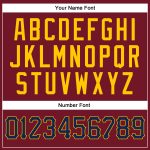 Custom Team Baseball Jersey with Personalized Name and Number - Crimson Navy Gold Authentic Design Personalized Crimson Navy-Gold