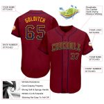 Custom Name and Number Baseball Jersey - Personalized Crimson Navy-Gold Authentic Drift Fashion Personalized Crimson Navy-Gold