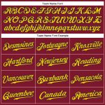 Custom Personalized Baseball Jersey with Sleeveless Design - Crimson Navy-Gold, Name & Number Personalized Crimson Navy-Gold