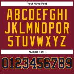 Custom Personalized Baseball Jersey with Sleeveless Design - Crimson Navy-Gold, Name & Number Personalized Crimson Navy-Gold