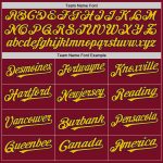 Personalized Crimson Navy Gold Baseball Jersey - Authentic Sleeveless Design Personalized Crimson Navy-Gold Authentic Sleeveless