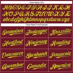 Personalized Baseball Jersey in Crimson Navy-Gold - Custom Team Shirt Personalized Crimson Navy-Gold Baseball Jersey