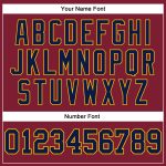Personalized Long Sleeve Performance T-Shirt in Crimson Navy-Gold Personalized Crimson Navy-Gold Long Sleeve Performance