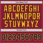 Custom Navy-Gold Performance T-Shirt - Personalized Athletic Wear in Crimson Personalized Crimson Navy-Gold Performance T-Shirt