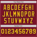 Custom Name Number Baseball Jersey - Personalized Crimson Navy Gold Pinstripe Authentic Split Fashion Team Gear Personalized